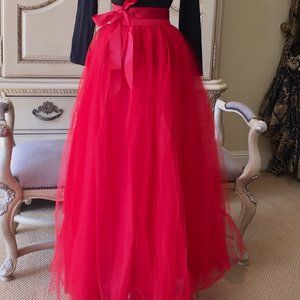 Women Plus And Regular Size Long Maxi A-Line Tutu Tulle Skirt